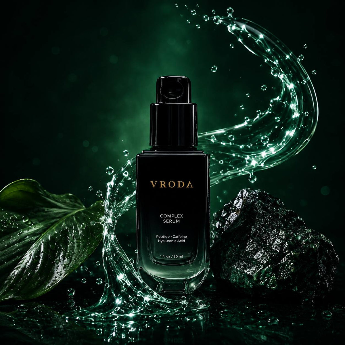 Sérum Complejo VRODA | Sérum facial antienvejecimiento con péptidos, cafeína y ácido hialurónico