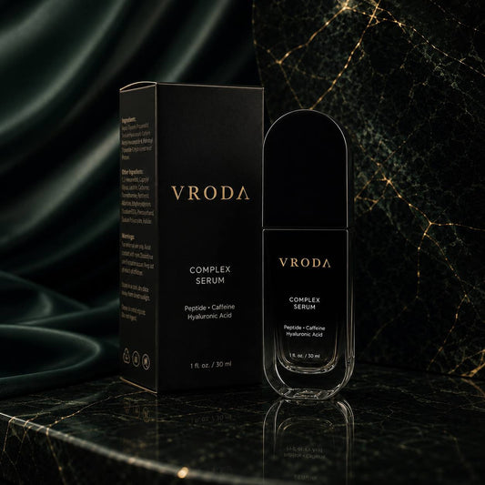 Sérum Complejo VRODA | Sérum facial antienvejecimiento con péptidos, cafeína y ácido hialurónico
