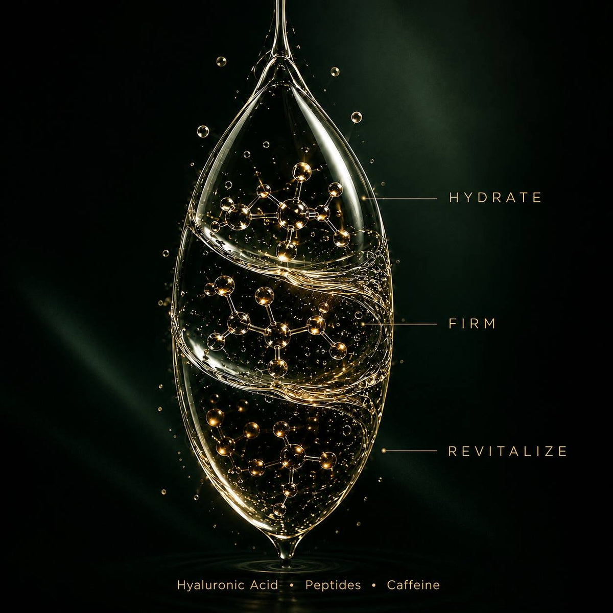 Sérum Complejo VRODA | Sérum facial antienvejecimiento con péptidos, cafeína y ácido hialurónico